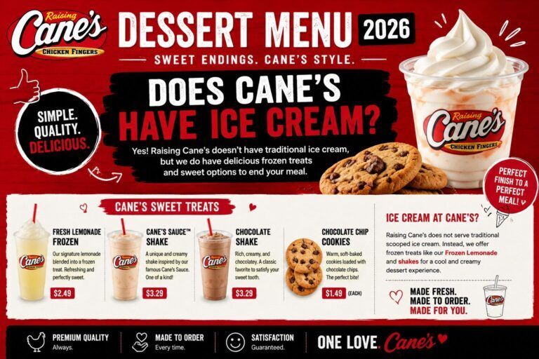 Raising Cane’s Dessert Menu 2026