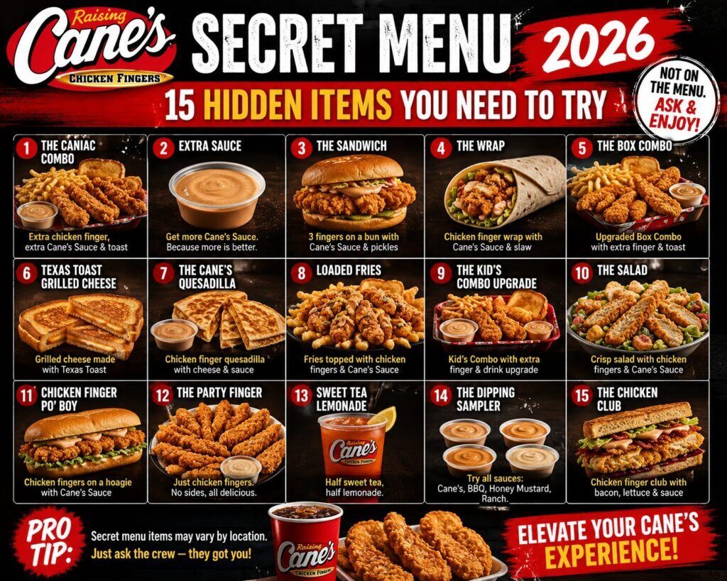 Raising Cane's Secret Menu 2026